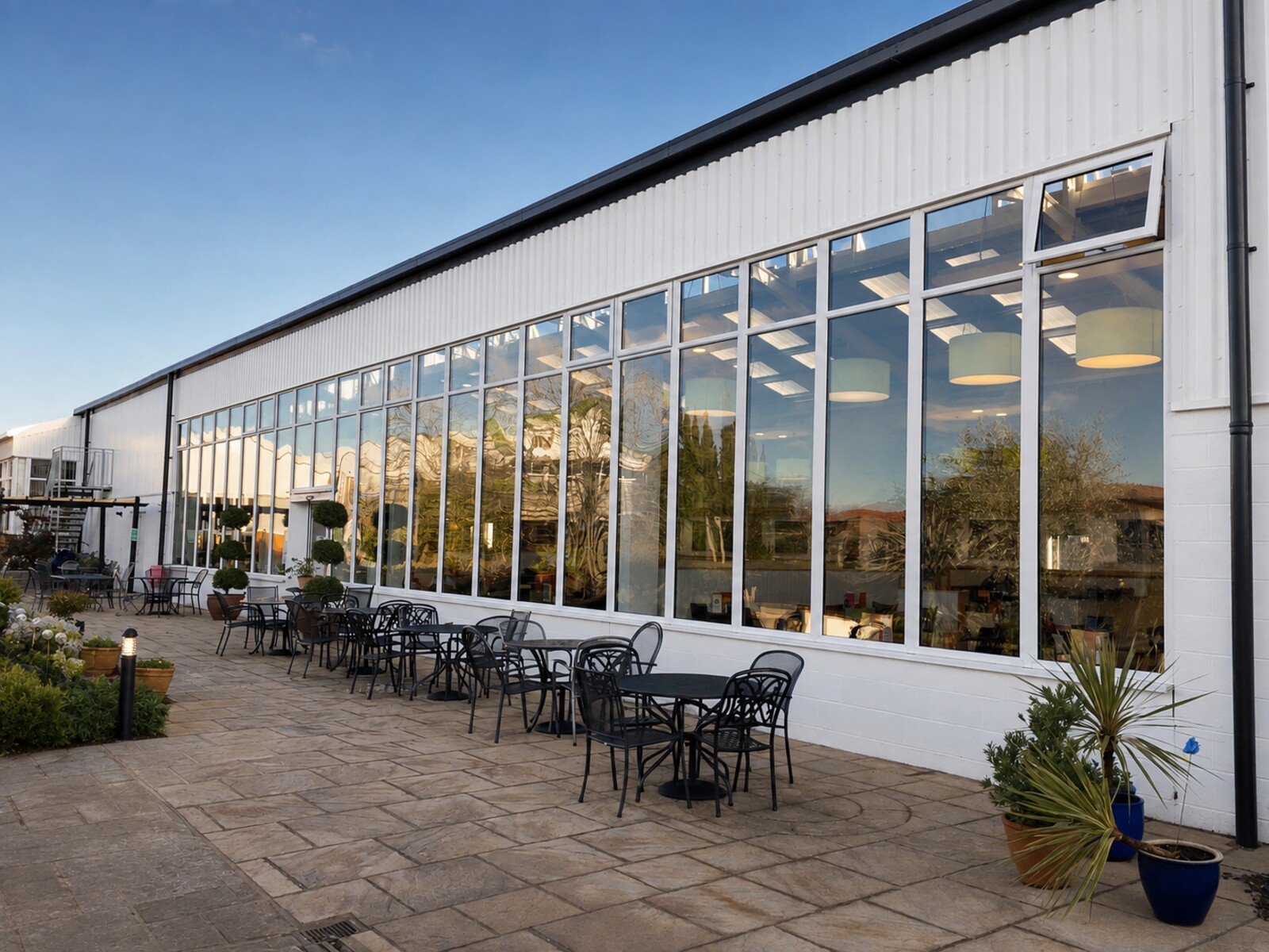 Commercial café glazing by Master Plastics Bristol