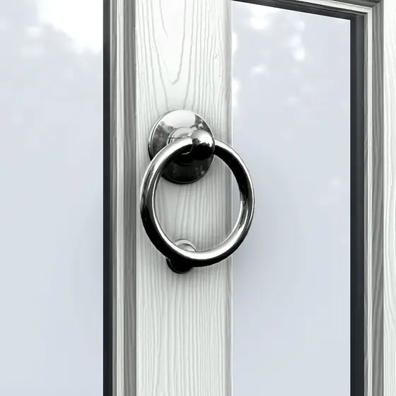 Architectural bull ring door knocker