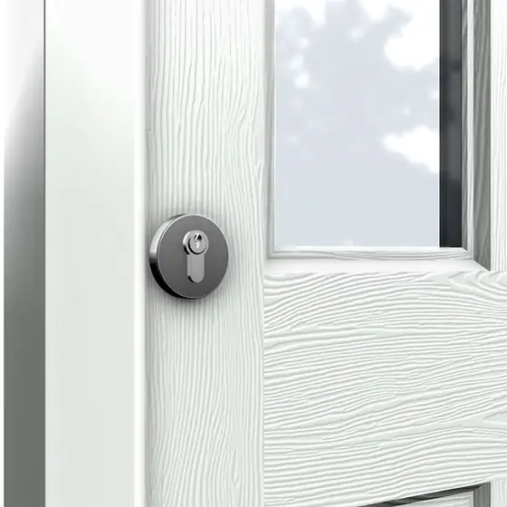 Round door lock escutcheon